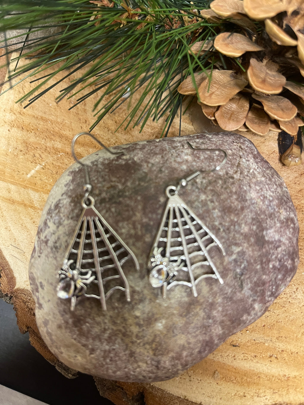 Spider Web Wire Earrings