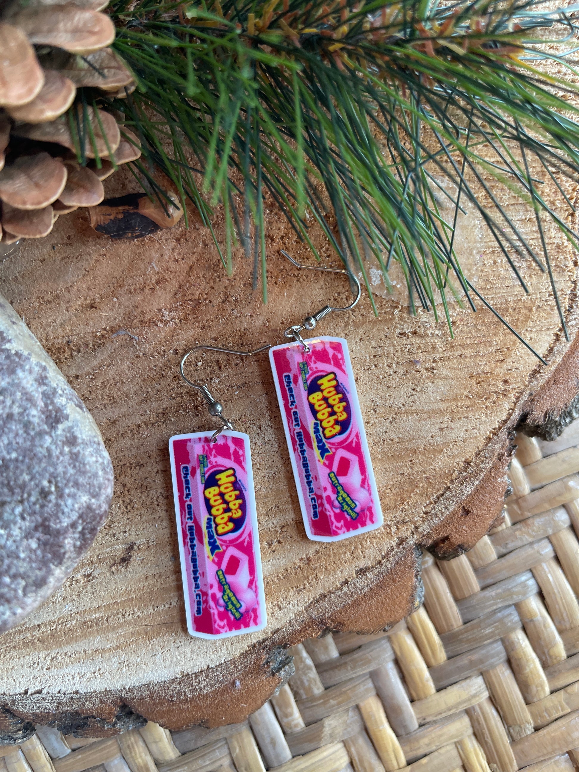 Hubba Bubba Gum Wire EarringsPink tiful of LOVE