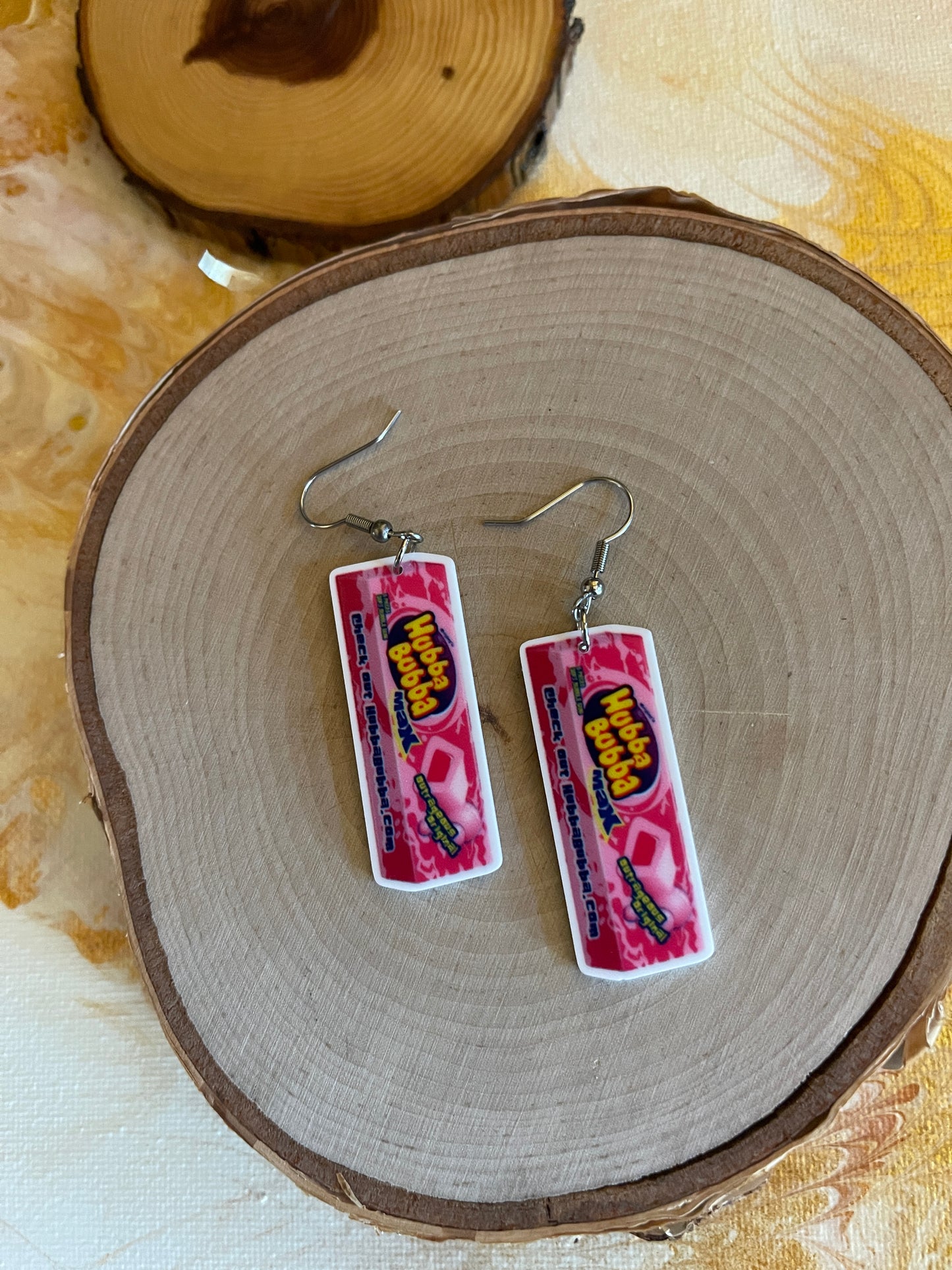 Hubba Bubba Gum Wire EarringsPink tiful of LOVE