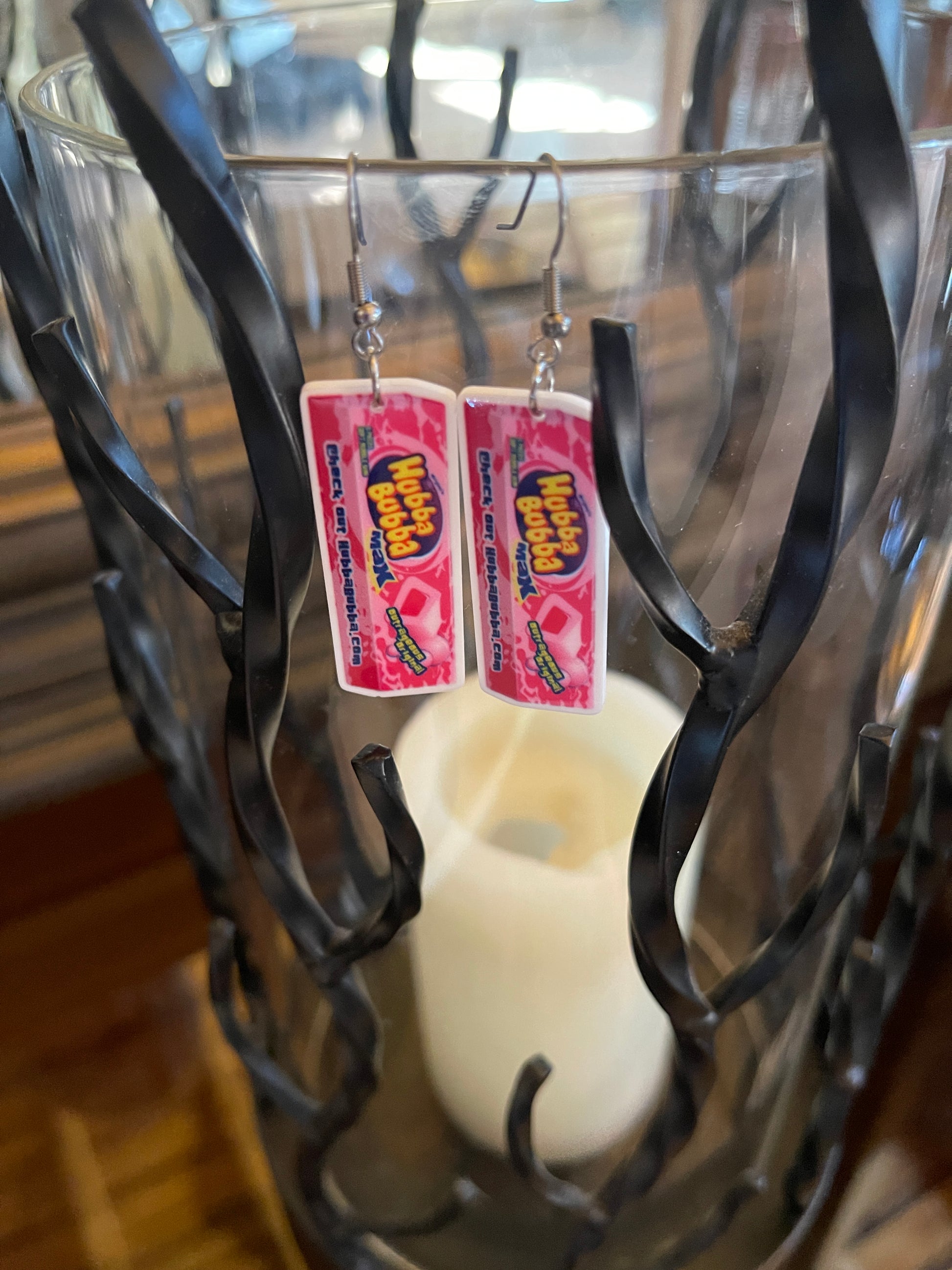 Hubba Bubba Gum Wire EarringsPink tiful of LOVE