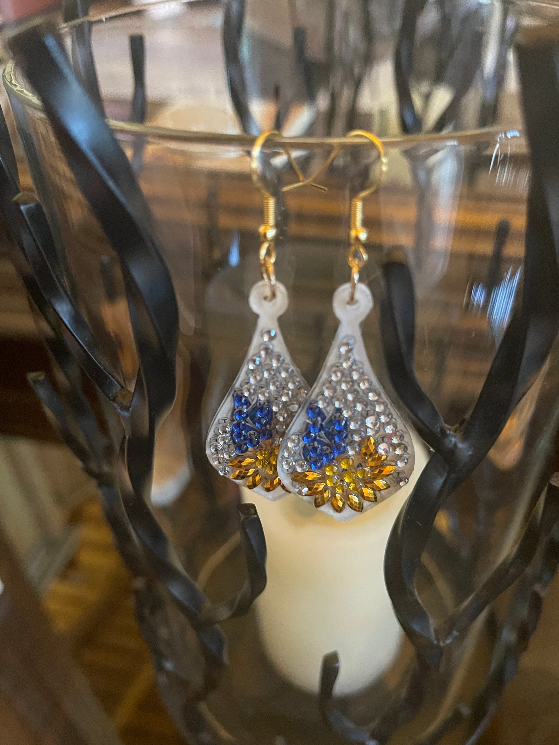 Floral; Flower ExquisiteDiamond Painting; wire EarringsPink tiful of LOVE