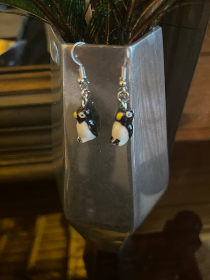 Penguin charm Wire Earring