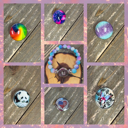 Snap Jewelry Starter Set (6 Snaps & snap bracelet)