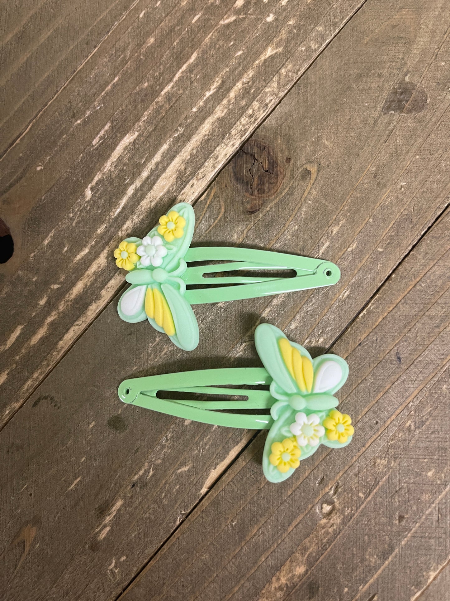 Butterflies in flight Snap Hair clips (a pair)