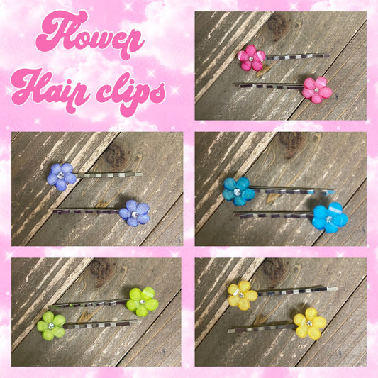 Flower Power Hair Barretts (a pair)Pink tiful of LOVE