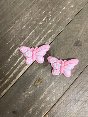 Butterflies in flight stud earrings