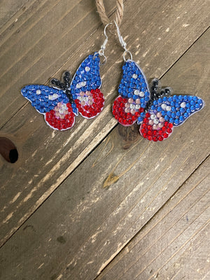 Diamond Painting Butterfly Wire Earrings-10