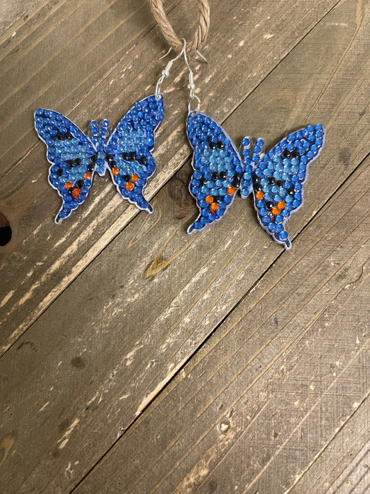 Diamond Painting Butterfly Wire Earrings-11Pink tiful of LOVE