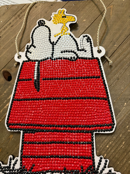 Diamond Art Wall Décor – Snoopy & Woodstock on the Doghouse