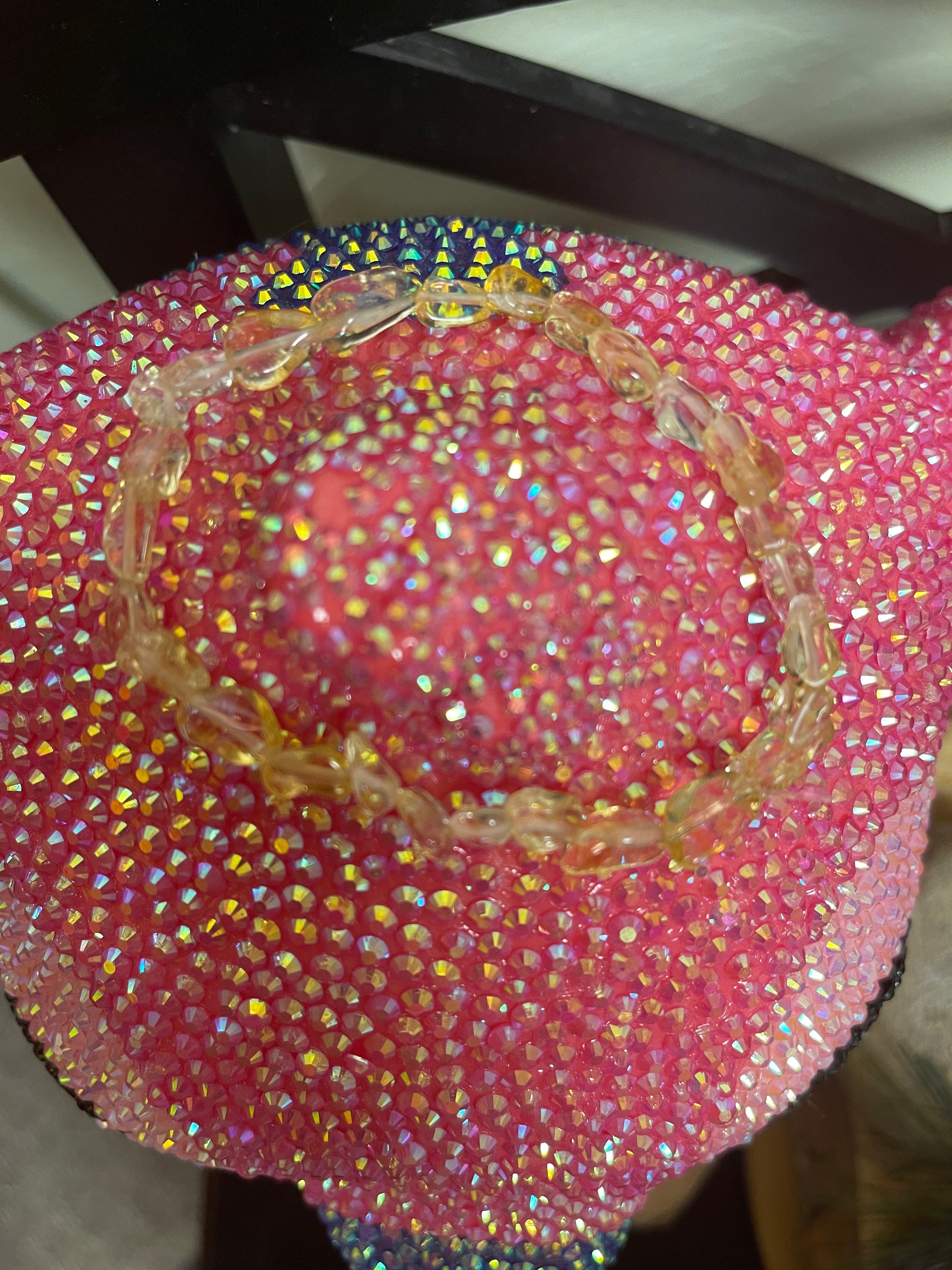 Citrine Nugget beaded Stretch braceletPink tiful of LOVE