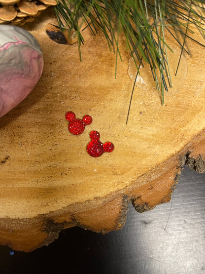 Sparkling Red Mouse Ears Stud EarringsPink tiful of LOVE