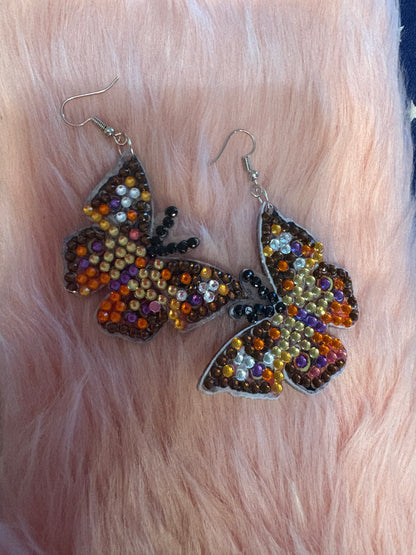 🦋 Diamond Art Butterfly Earrings -17