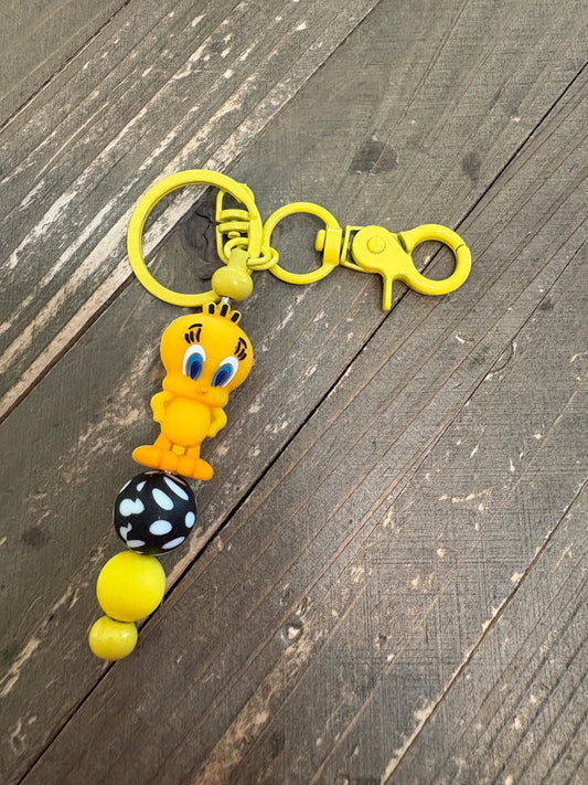 Tweetie Bird Beaded keychain