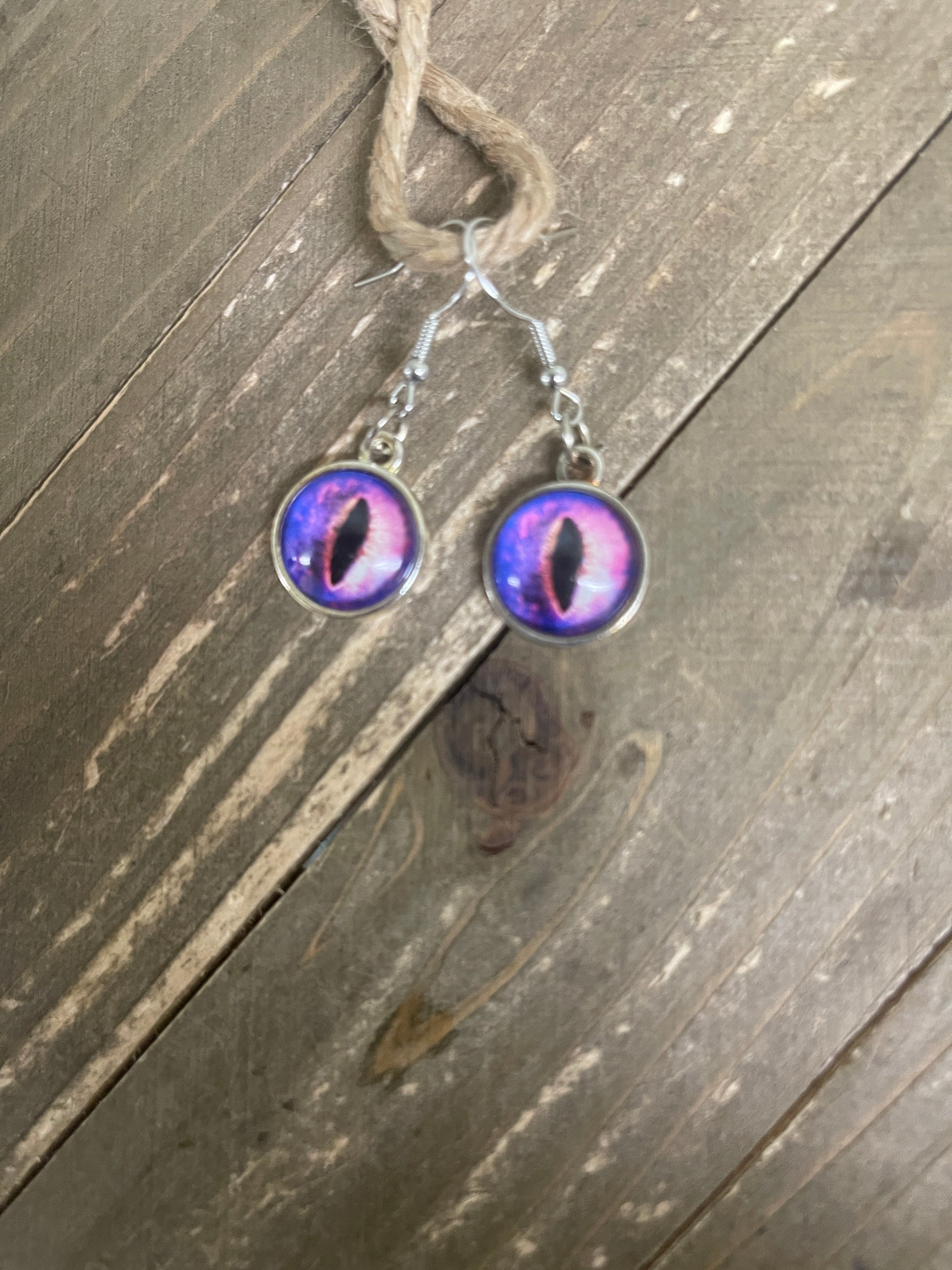 Halloween Eyes-1 Wire and Stud Earrings (4 to choose)Pink tiful of LOVE