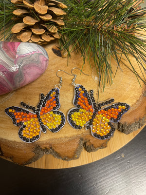 Diamond Painting Butterfly Wire Earrings-14