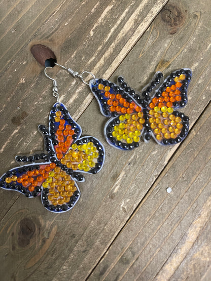 Diamond Painting Butterfly Wire Earrings-14