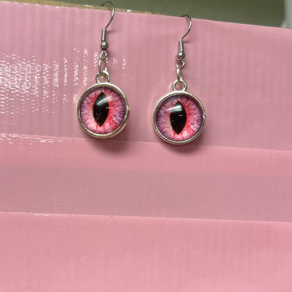 Halloween Eyes-2 Wire  Earrings (4 to choose)Pink tiful of LOVE