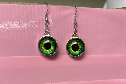 Halloween Eyes-2 Wire  Earrings (4 to choose)Pink tiful of LOVE