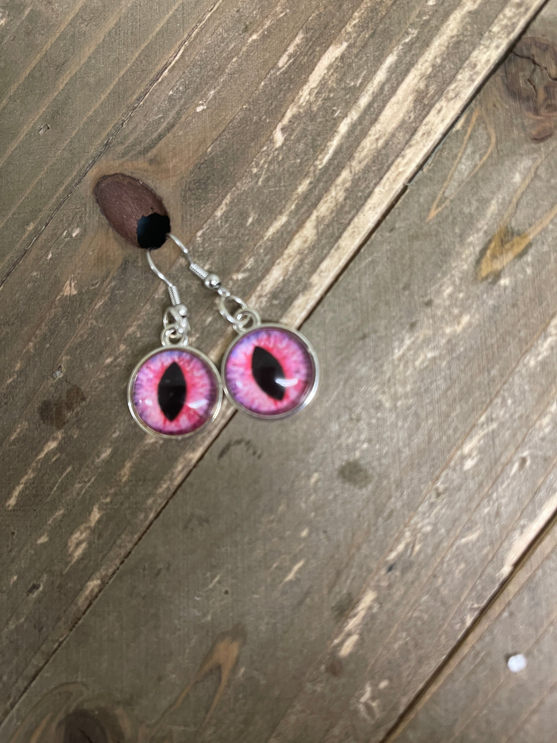 Halloween Eyes-2 Wire  Earrings (4 to choose)Pink tiful of LOVE