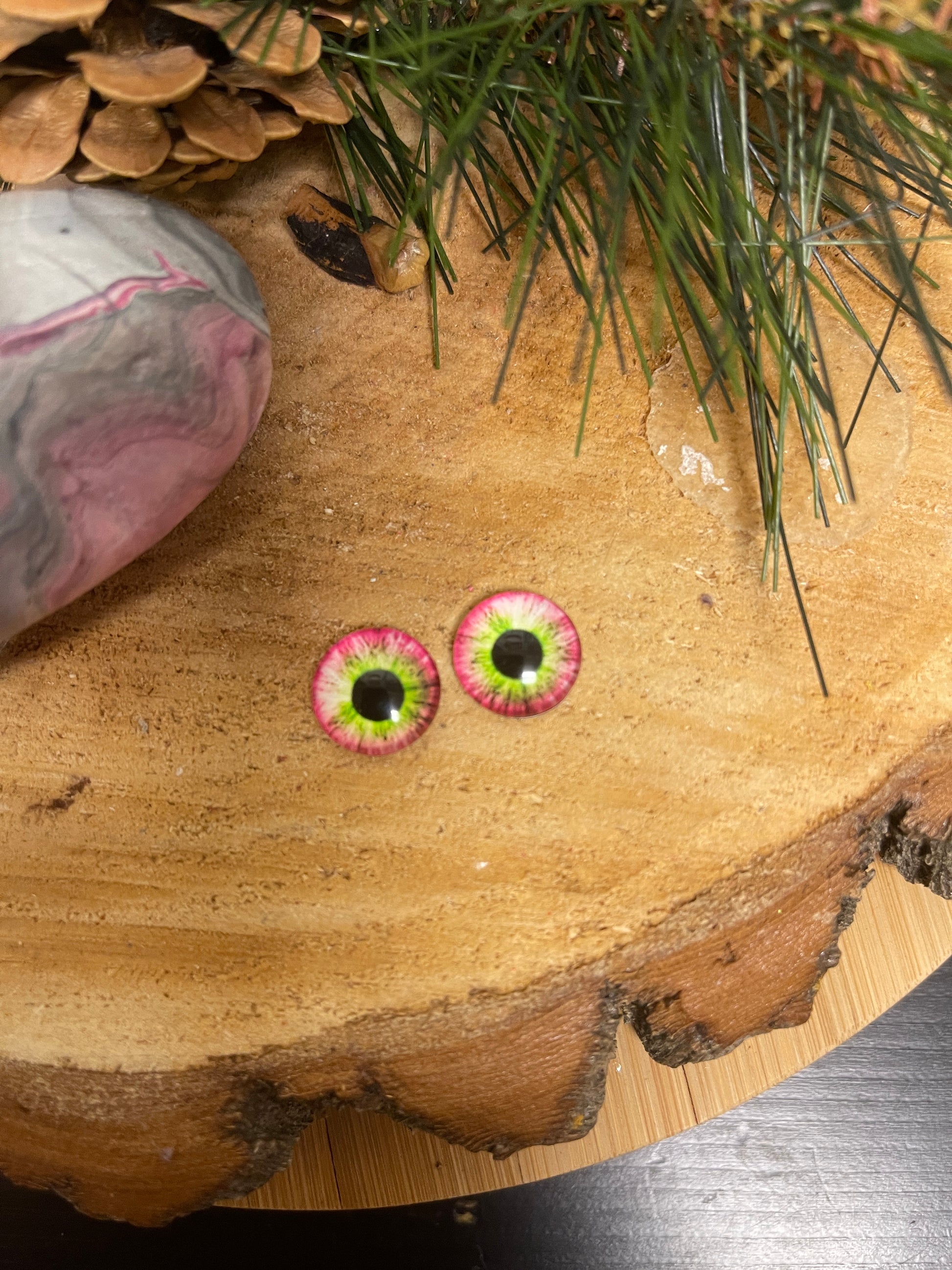 Halloween Eyes-3 Stud  Earrings (4 to choose)Pink tiful of LOVE