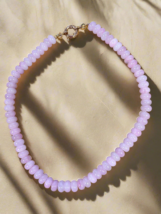 ROSE QUARTZ Stone Beaded Necklace