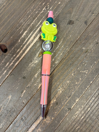 Frog Beadable Pen – Pink & Green Edition