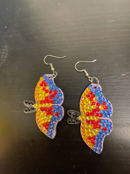 Diamond Painting Butterfly Wire Earrings-16
