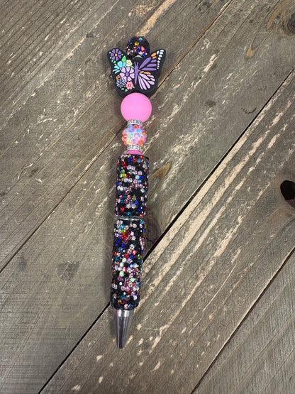 Butterfly Dreams Beadable Pen – Multicolor Glitter Sparkle