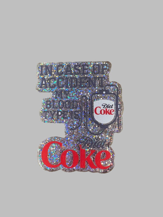 Diet Coke "Blood Type" Emblem – Badge Reel, Brooch, or Tie Tack ✨