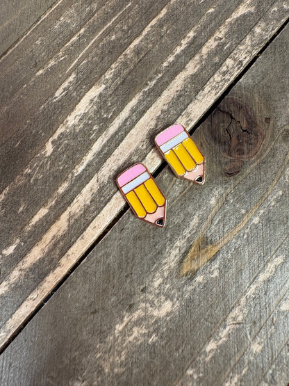 Pencil Stud Earrings – Back-to-School Teacher & Student Jewelry