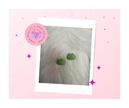 Adorable Green Frog Stud Earrings