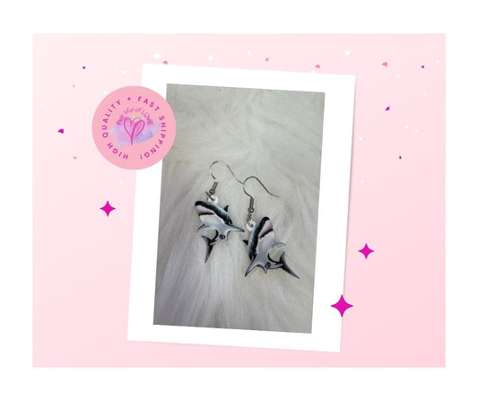 Acrylic Ocean Shark Wire Earrings