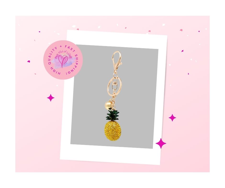 Bling Crystal Pineapple Key Chain