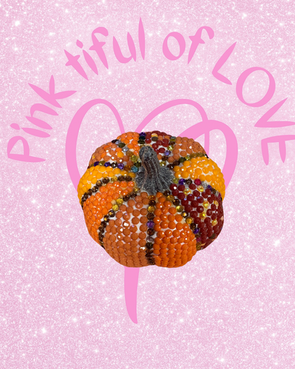 ✨ Diamond Art Pumpkin – Autumn Orange Sparkle Décor (4"x4"x2")