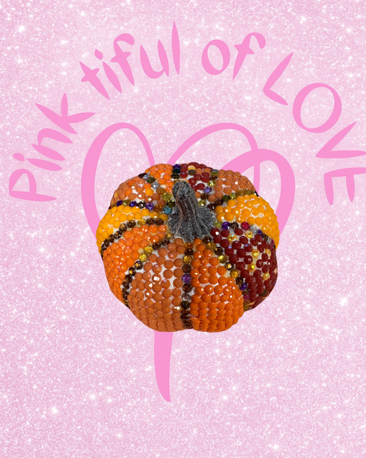 ✨ Diamond Art Pumpkin – Autumn Orange Sparkle Décor (4"x4"x2")