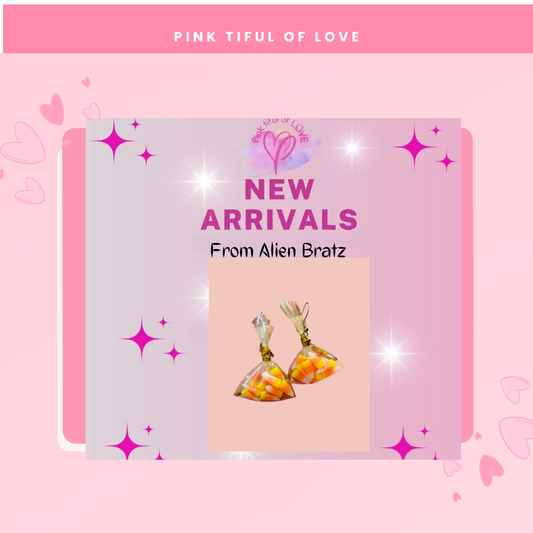 Candy Corn in bag wire Earrings