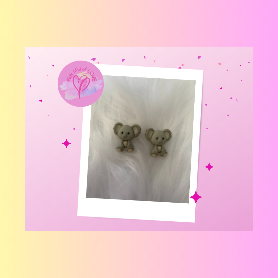 Koala Bear Stud EarringsPink tiful of LOVE