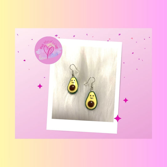 Smiling Avocado Wire EarringsPink tiful of LOVE