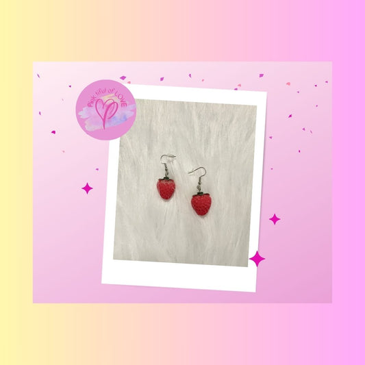 Strawberry Wire EarringsPink tiful of LOVE