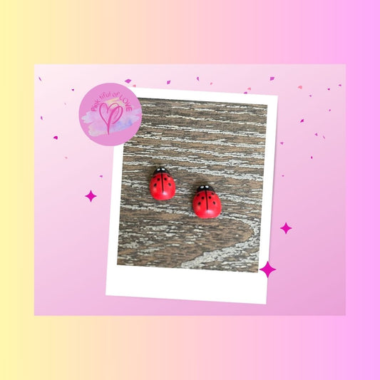 Mini Ladybug Stud EarringsPink tiful of LOVE