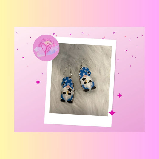 Winter Gnome Wire earringsPink tiful of LOVE
