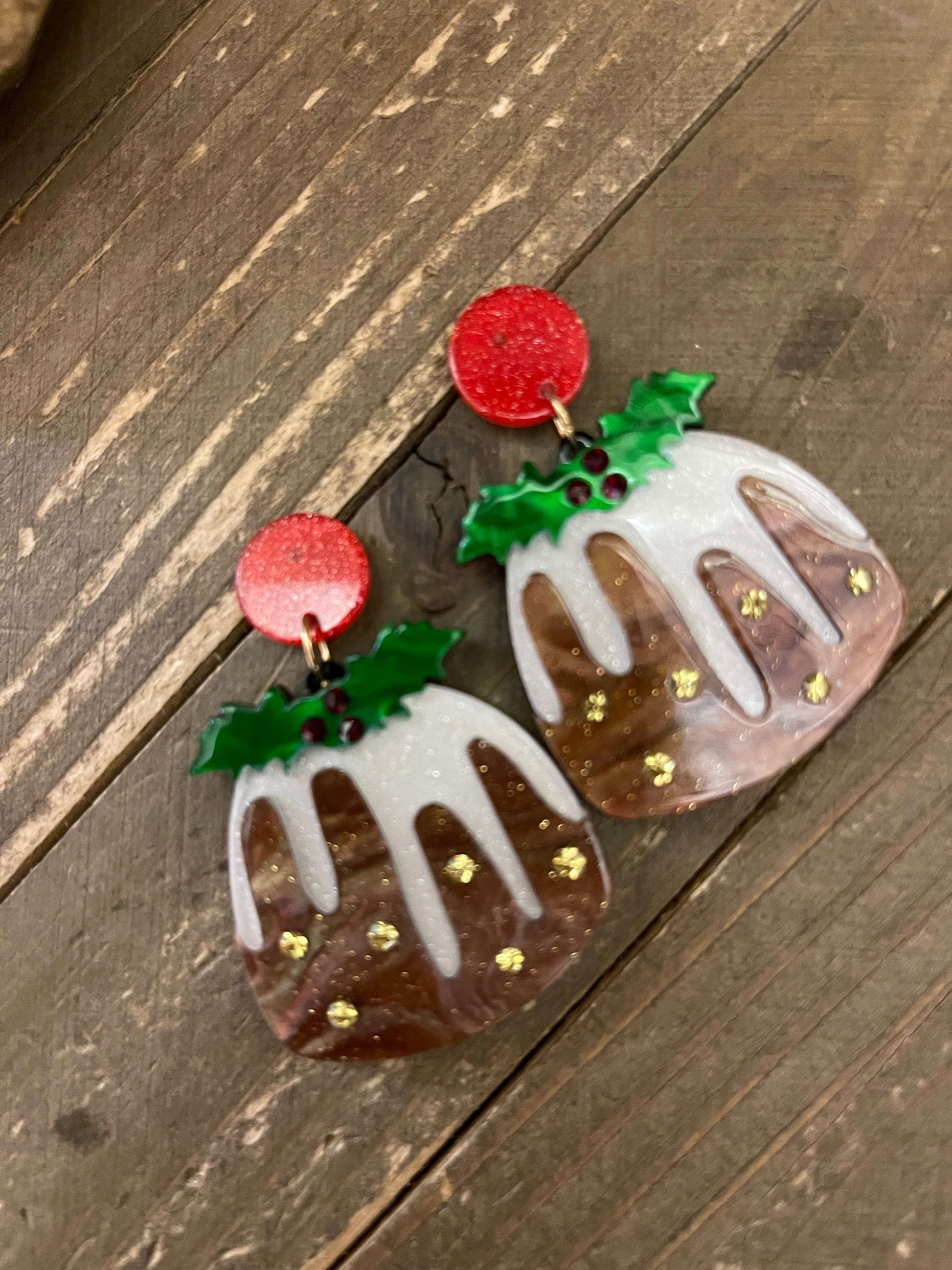Acrylic Holiday Bundt Cake Dangle EarringsPink tiful of LOVE