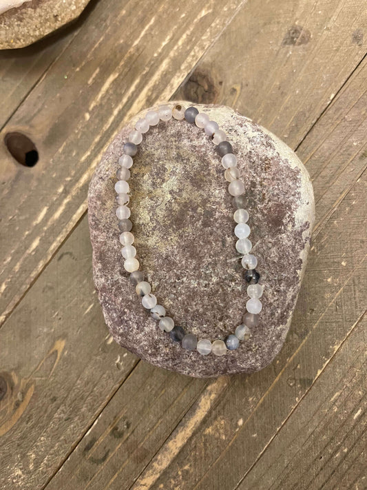 Agate Beaded Elastic/Stretch BraceletPink tiful of LOVE
