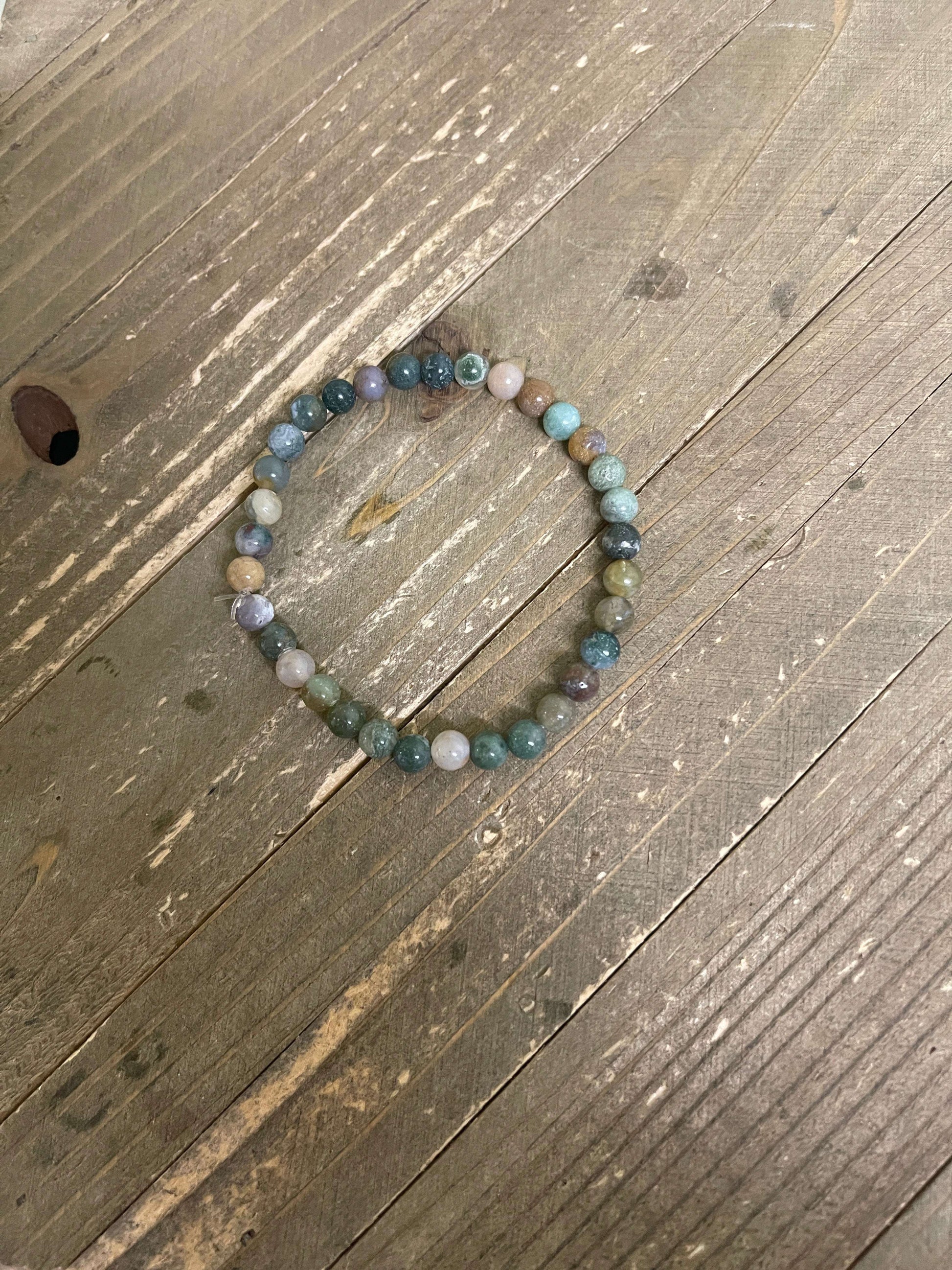 Agate Natural Stone Beaded Elastic/Stretch BraceletPink tiful of LOVE