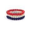 All American-Red, White &amp;amp; Blue Beaded Elastic/Stretch BraceletPink tiful of LOVE