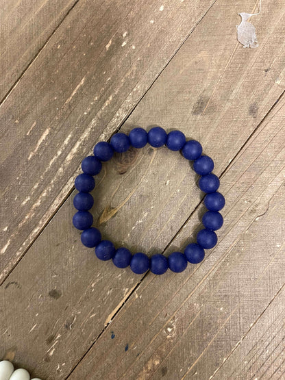 All American-Red, White &amp;amp; Blue Beaded Elastic/Stretch BraceletPink tiful of LOVE