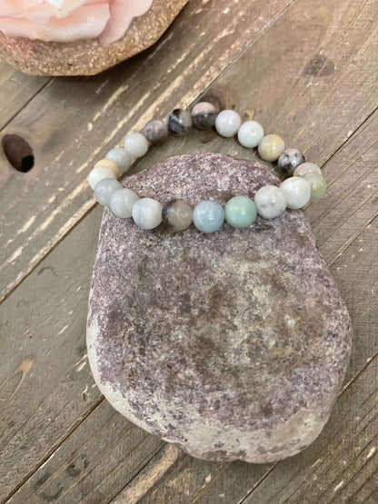 Amazonite Beaded Elastic/Stretch BraceletPink tiful of LOVE