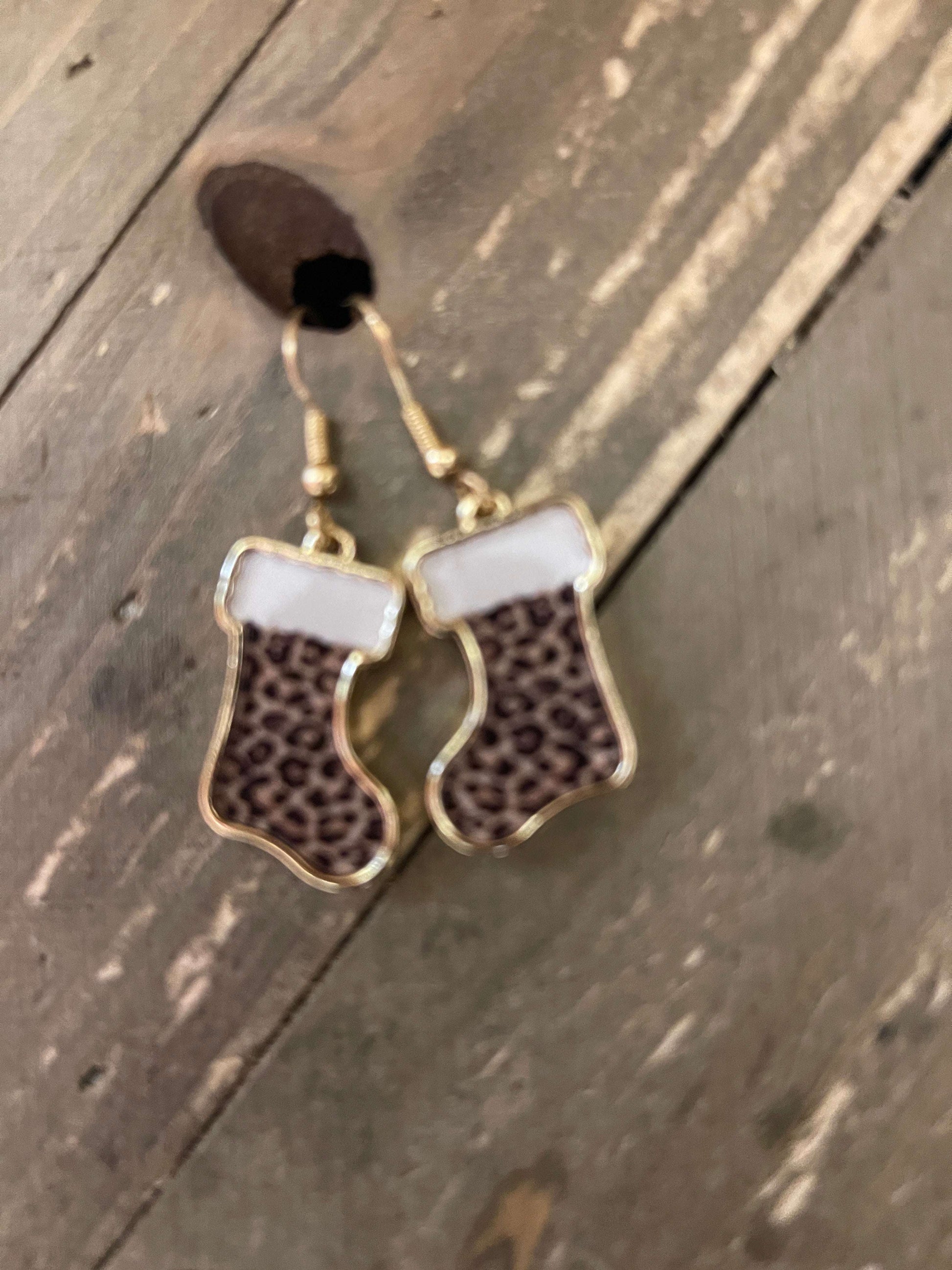 Animal Printed Stocking Dangle EarringsPink tiful of LOVE