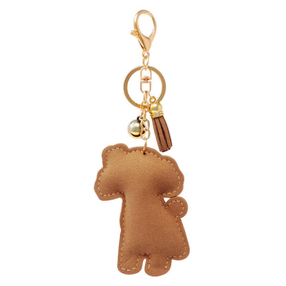 Bling Crystal Brown Dog Key Chain