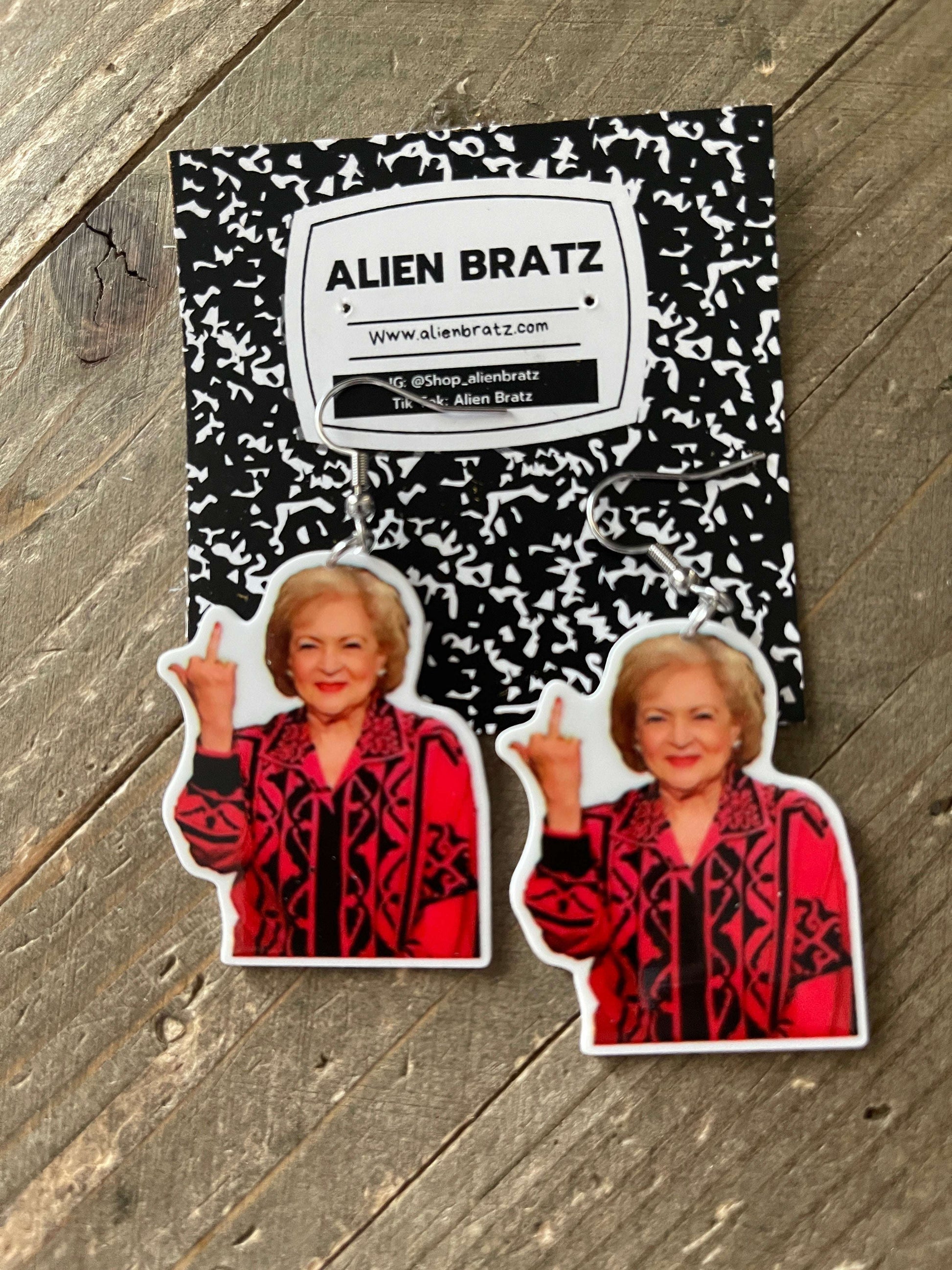 Betty White Wire EarringsPink tiful of LOVE